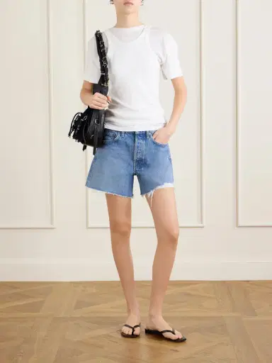 AGOLDE Parker Long Distressed Denim Shorts | Thumbnail 2 AGOLDE Parker Long Distressed Denim Shorts | Thumbnail 2