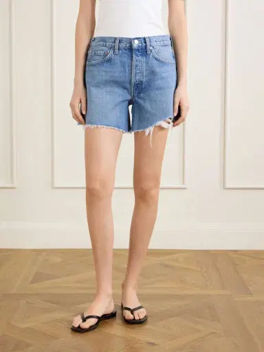 AGOLDE Parker Long Distressed Denim Shorts | Thumbnail 3 AGOLDE Parker Long Distressed Denim Shorts | Thumbnail 3