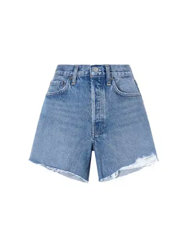 AGOLDE Parker Long Distressed Denim Shorts | Thumbnail 1 AGOLDE Parker Long Distressed Denim Shorts | Thumbnail 1