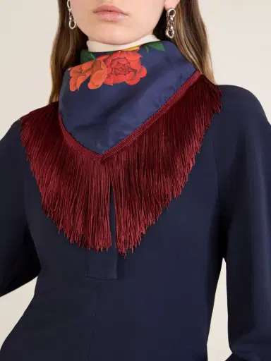 La DoubleJ Fringed Floral-print Silk-twill Scarf | Thumbnail 2 La DoubleJ Fringed Floral-print Silk-twill Scarf | Thumbnail 2