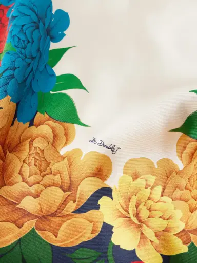 La DoubleJ Fringed Floral-print Silk-twill Scarf | Thumbnail 4 La DoubleJ Fringed Floral-print Silk-twill Scarf | Thumbnail 4
