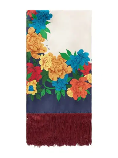 La DoubleJ Fringed Floral-print Silk-twill Scarf | Thumbnail 1 La DoubleJ Fringed Floral-print Silk-twill Scarf | Thumbnail 1