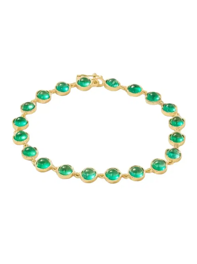 18-karat Gold Emerald Bracelet