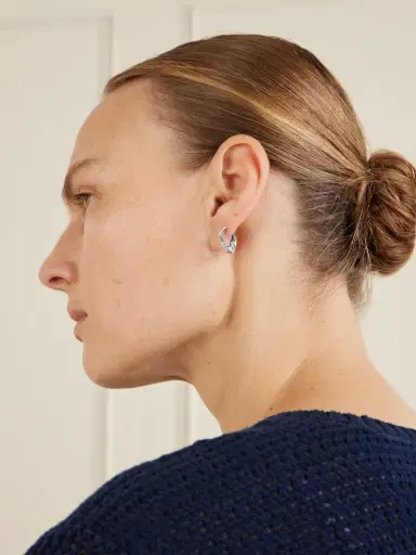 L’Atelier Nawbar Wave 18-karat White Gold, Enamel And Diamond Earrings | Thumbnail 2 L’Atelier Nawbar Wave 18-karat White Gold, Enamel And Diamond Earrings | Thumbnail 2