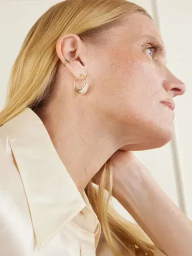L’Atelier Nawbar Bloop 18-karat Gold Diamond Hoop Earrings | Thumbnail 4