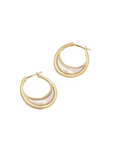 L’Atelier Nawbar Bloop 18-karat Gold Diamond Hoop Earrings | Thumbnail 1