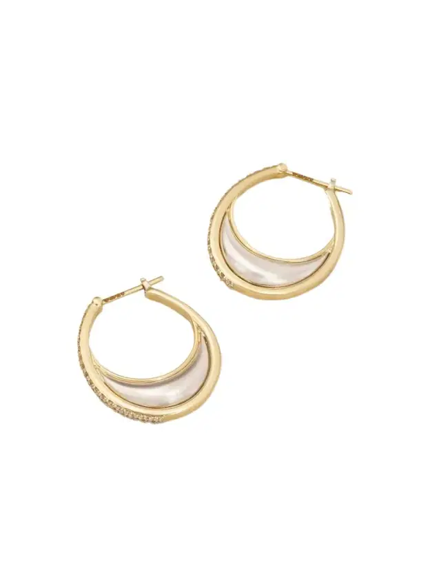 Bloop 18-karat Gold Diamond Hoop Earrings