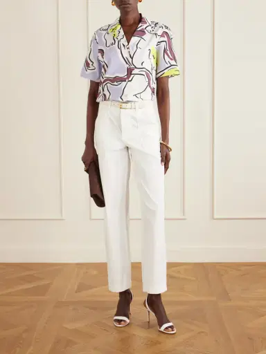 Tory Burch Printed Cotton-blend Shirt | Thumbnail 2 Tory Burch Printed Cotton-blend Shirt | Thumbnail 2