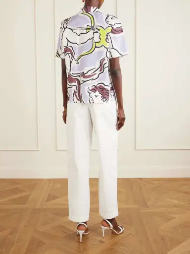 Tory Burch Printed Cotton-blend Shirt | Thumbnail 4 Tory Burch Printed Cotton-blend Shirt | Thumbnail 4