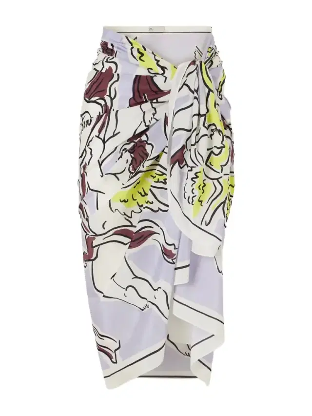 Printed Cotton And Silk-blend Twill Pareo