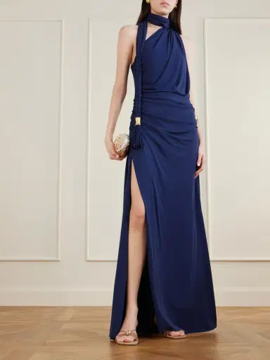 Simkhai Moira Tussled Ruched Stretch-jersey Gown | Thumbnail 2 Simkhai Moira Tussled Ruched Stretch-jersey Gown | Thumbnail 2