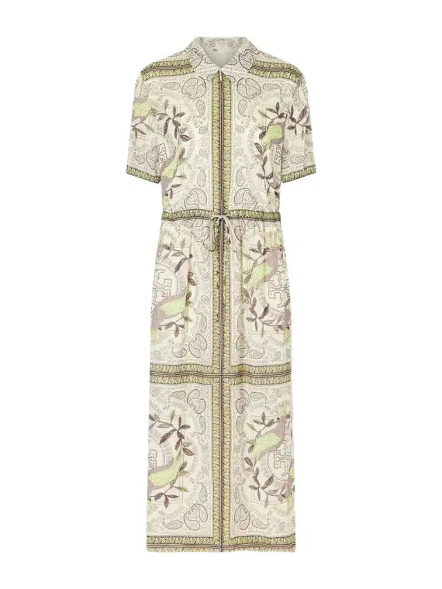 Printed Cotton And Silk-blend Midi Dress