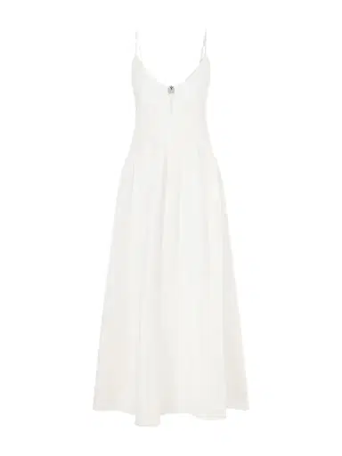Tory Burch Waisted Linen And Silk Blend Maxi Dress | Thumbnail 1