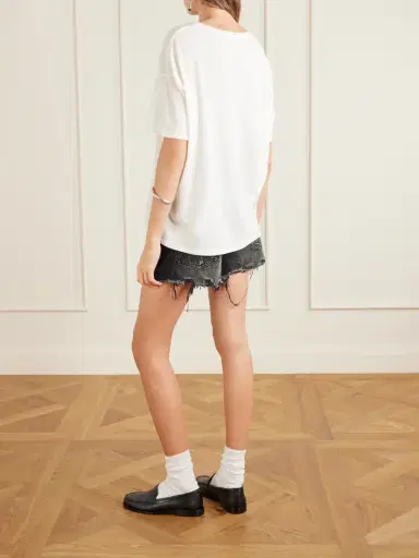 R13 Printed Cotton And Cashmere-blend T-shirt | Thumbnail 4