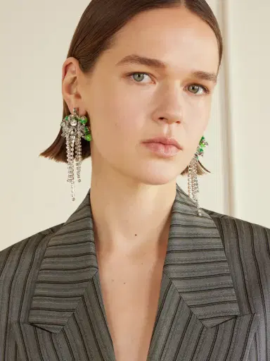 Dries Van Noten tone Crystal Earrings | Thumbnail 2