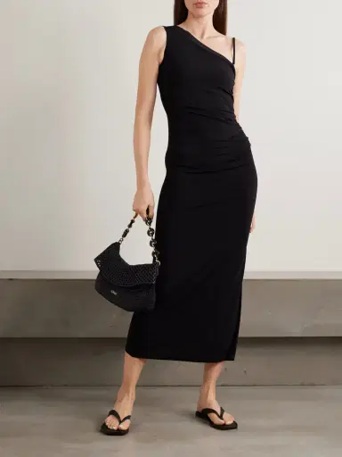 Max Mara Beachwear One-shoulder Ruched Stretch-jersey Midi Dress | Thumbnail 2