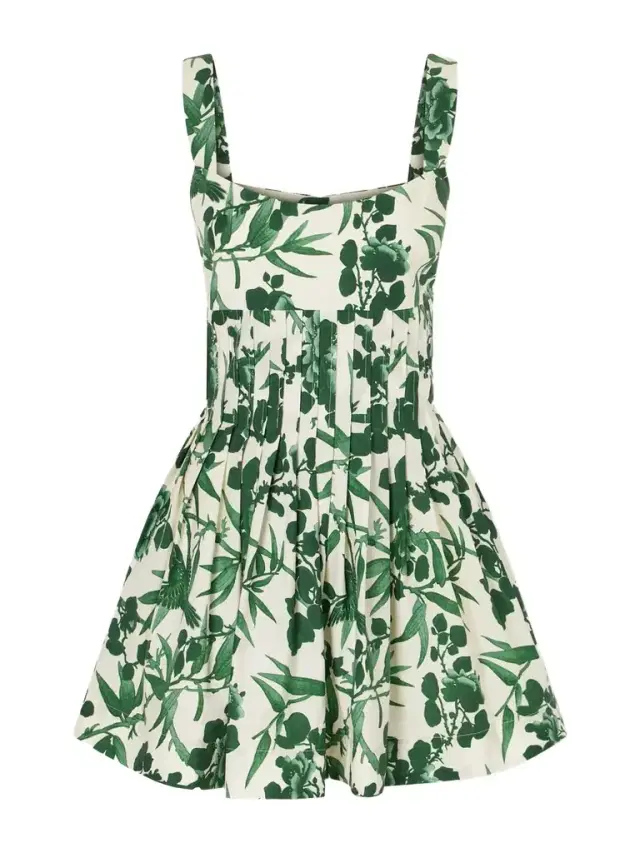 Ria Floral-print Cotton Mini Dress
