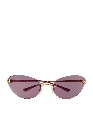 Cartier Eyewear Panthère De Cartier Rimless Cat-eye Gold-tone Sunglasses | Thumbnail 1