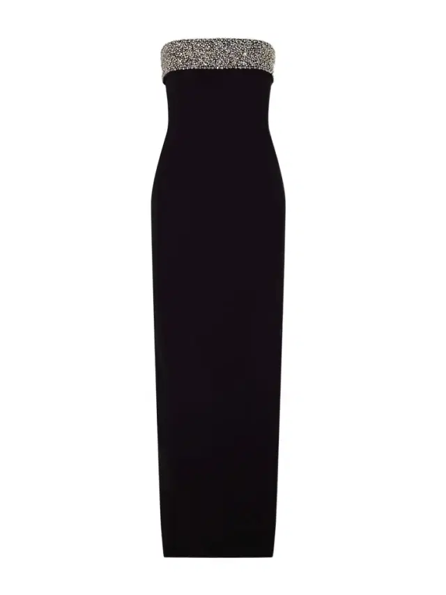 Crystal-embellished Crepe Gown