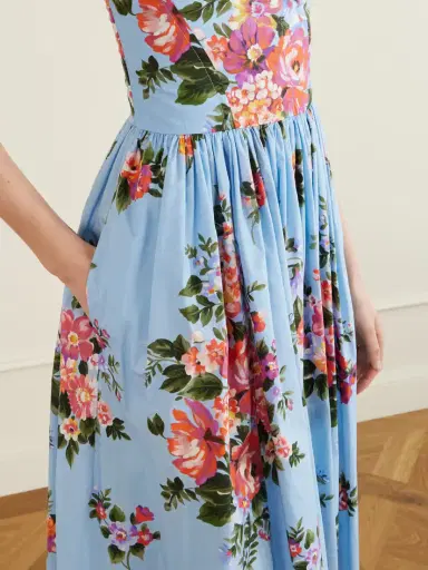 Dolce & Gabbana Tiered Floral-print Cotton-poplin Midi Dress | Thumbnail 4 Dolce & Gabbana Tiered Floral-print Cotton-poplin Midi Dress | Thumbnail 4