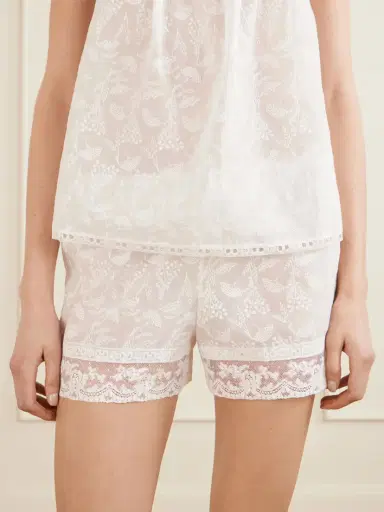Eres Floralie Embroidered Cotton-blend Shorts | Thumbnail 2