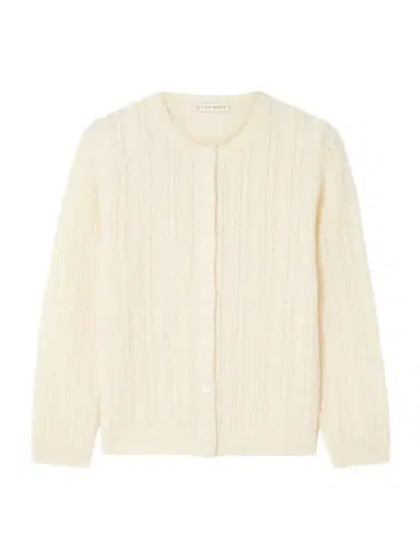 DÔEN Danae Cropped Cable-knit Cashmere Cardigan | Thumbnail 1