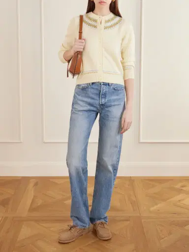 DÔEN Olympe Jacquard-knit Wool-blend Cardigan | Thumbnail 2 DÔEN Olympe Jacquard-knit Wool-blend Cardigan | Thumbnail 2