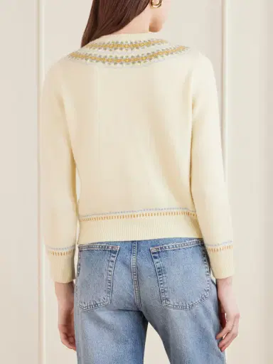 DÔEN Olympe Jacquard-knit Wool-blend Cardigan | Thumbnail 4 DÔEN Olympe Jacquard-knit Wool-blend Cardigan | Thumbnail 4