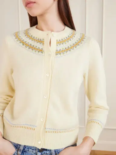 DÔEN Olympe Jacquard-knit Wool-blend Cardigan | Thumbnail 5 DÔEN Olympe Jacquard-knit Wool-blend Cardigan | Thumbnail 5