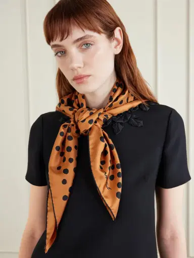 Valentino Garavani Polka-dot Silk-twill Scarf | Thumbnail 2