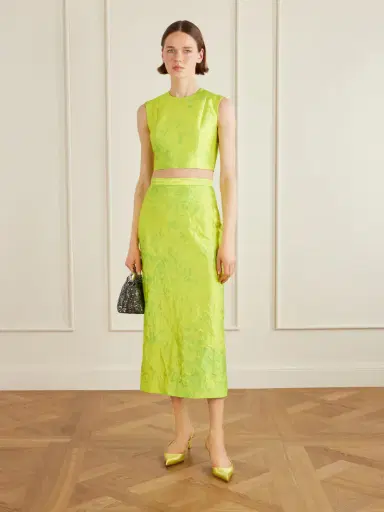 Erdem Floral-print Crinkled-satin Midi Skirt | Thumbnail 2