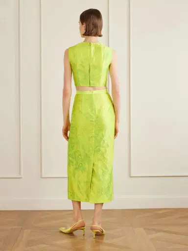 Erdem Floral-print Crinkled-satin Midi Skirt | Thumbnail 4