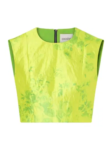 Erdem Floral-print Crinkled-satin Top | Thumbnail 1 Erdem Floral-print Crinkled-satin Top | Thumbnail 1