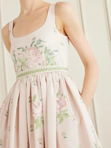 Erdem Floral-embroidered Cotton-faille Midi Dress | Thumbnail 5 Erdem Floral-embroidered Cotton-faille Midi Dress | Thumbnail 5
