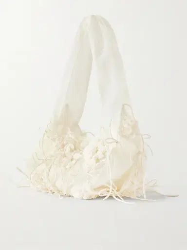 Pauline Dujancourt Diamond Lace-trimmed Crocheted Shoulder Bag | Thumbnail 4 Pauline Dujancourt Diamond Lace-trimmed Crocheted Shoulder Bag | Thumbnail 4