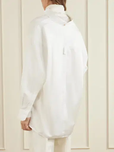 RÙADH The Dune Tie-detailed Cotton-sateen Shirt | Thumbnail 4 RÙADH The Dune Tie-detailed Cotton-sateen Shirt | Thumbnail 4