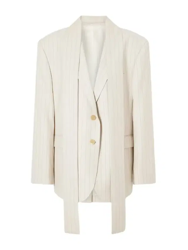 Single-breasted Pinstriped Wool Blazer