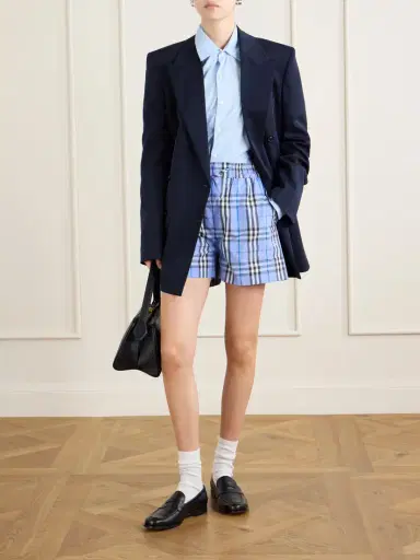 Burberry Plaid Drawstring Cotton Shorts | Thumbnail 2