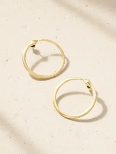 Ileana Makri Snake 18-karat Gold Diamond Hoop Earrings | Thumbnail 1