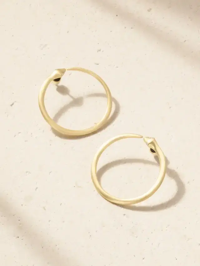 Ileana Makri Snake 18-karat Gold Diamond Hoop Earrings