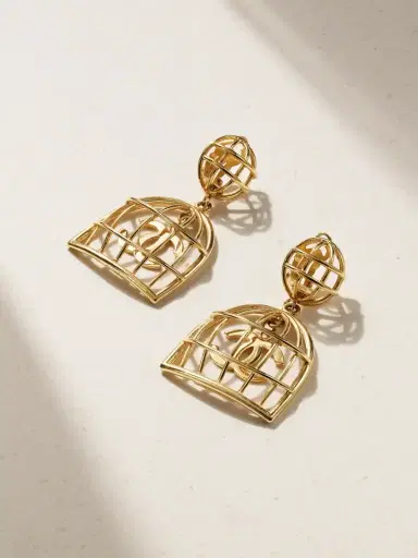 Susan Caplan Vintage Chanel Gold-plated Clip Earrings | Thumbnail 1