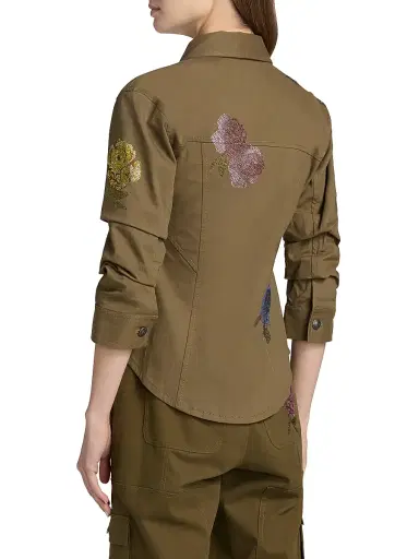 Cinq à Sept Women's Canyon Crystal Rose Scrunched Jacket | Thumbnail 5 Cinq à Sept Women's Canyon Crystal Rose Scrunched Jacket | Thumbnail 5