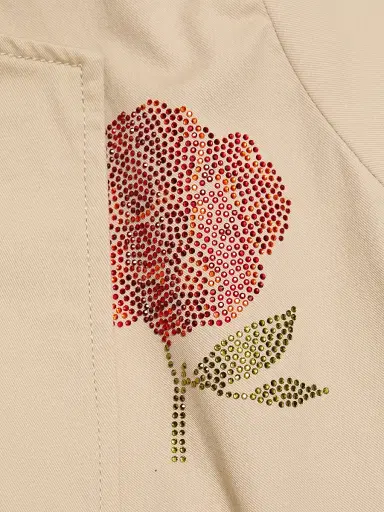 Cinq à Sept Women's Khloe Le Petit Crystal Rose Blazer | Thumbnail 7 Cinq à Sept Women's Khloe Le Petit Crystal Rose Blazer | Thumbnail 7