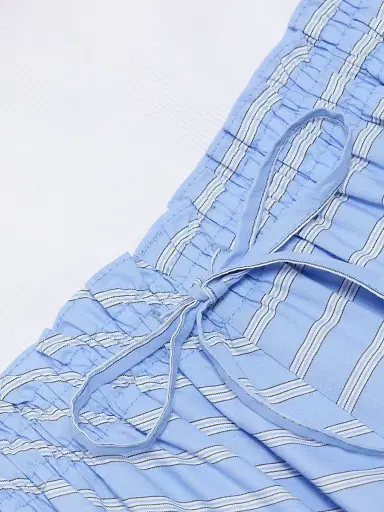 Cinq à Sept Women's Robyn Layered Tiered Midi-Dress - White Blue Multi | Thumbnail 7
