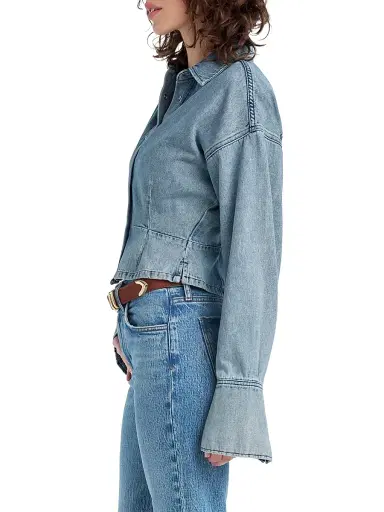 Favorite Daughter Women's The Eyes On Me Denim Shirt - Lexington - Size Large | Thumbnail 3 Favorite Daughter Women's The Eyes On Me Denim Shirt - Lexington - Size Large | Thumbnail 3