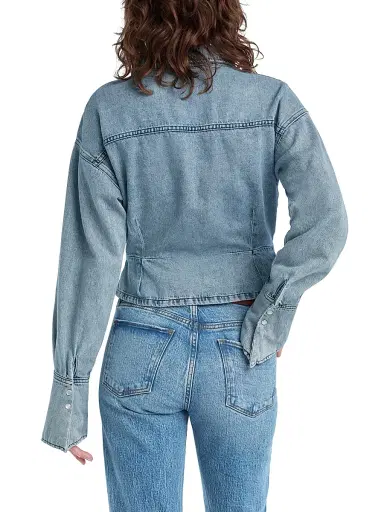Favorite Daughter Women's The Eyes On Me Denim Shirt - Lexington - Size Large | Thumbnail 4 Favorite Daughter Women's The Eyes On Me Denim Shirt - Lexington - Size Large | Thumbnail 4