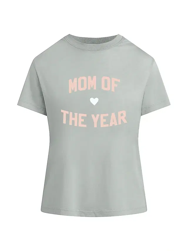 Favorite Daughter Women's Graphic Printed T-Shirt - Light Sage Pale Pink