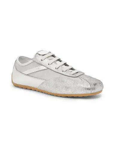 Alexander McQueen Women's Boxe Low-Top Leather Sneakers - Silver - Size 11.5 | Thumbnail 2 Alexander McQueen Women's Boxe Low-Top Leather Sneakers - Silver - Size 11.5 | Thumbnail 2