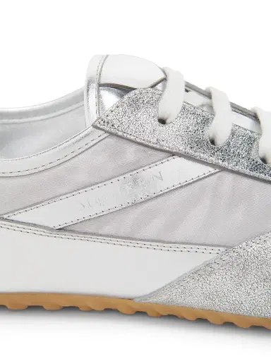 Alexander McQueen Women's Boxe Low-Top Leather Sneakers - Silver - Size 11.5 | Thumbnail 5 Alexander McQueen Women's Boxe Low-Top Leather Sneakers - Silver - Size 11.5 | Thumbnail 5