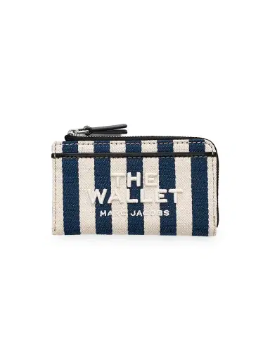 Marc Jacobs Women's The Stripe Canvas Wallet - Blue Sea Multi | Thumbnail 1